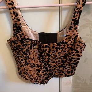 House of CB leopard print bustier
